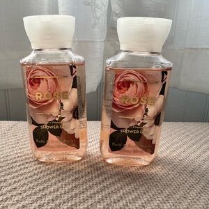 2 Bath & Body Works Rose Shower Gel 3 Oz Shea & Vitamin E